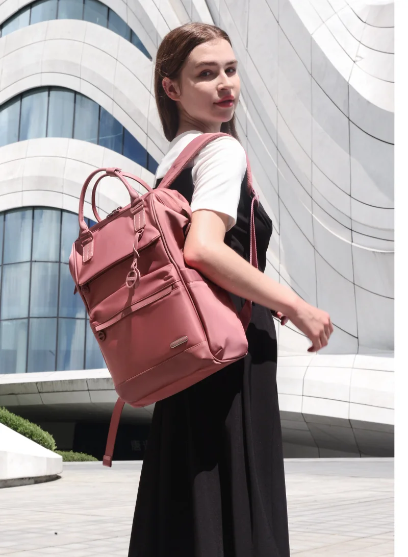 Chantria Pink Premium Shoulder Laptop Daypack for Women Water Resistant Durable Multifunctional Anti Theft Backpack for Casual Office School College CB00788 - Pink  | Best Price UAE