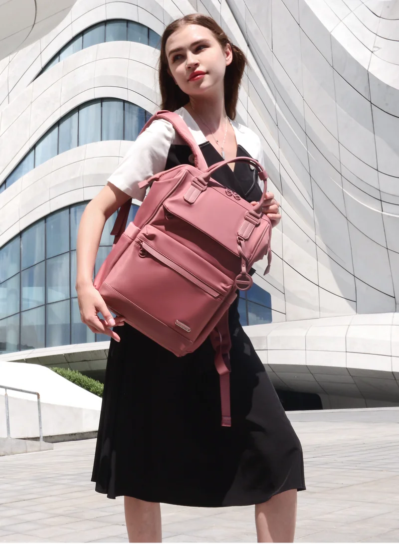 Chantria Pink Premium Shoulder Laptop Daypack for Women Water Resistant Durable Multifunctional Anti Theft Backpack for Casual Office School College CB00788 - Pink  | Best Price UAE