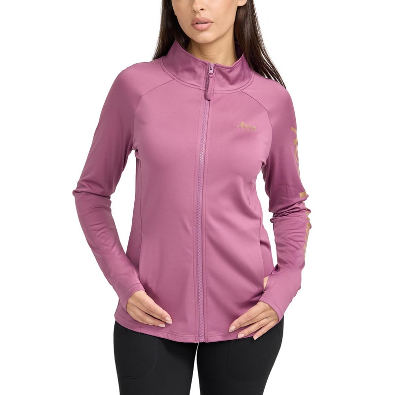 Aeropostale Women's Performance Zip Up Track Jacket Aero Sport Activewear, Tulipwood Sunset, Size XL - Image 1