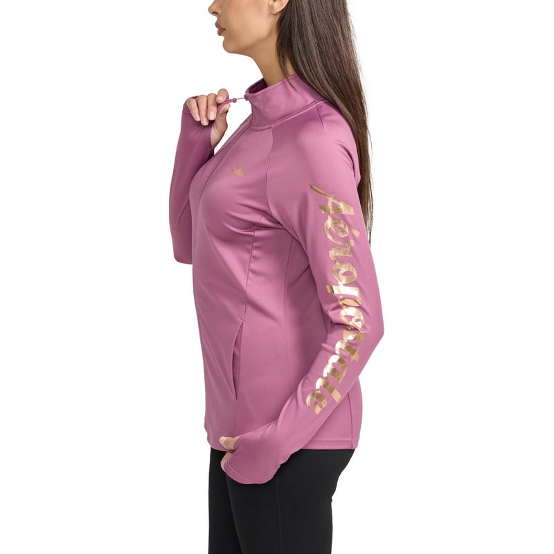 Aeropostale Women's Performance Zip Up Track Jacket Aero Sport Activewear, Tulipwood Sunset, Size XL - Image 2