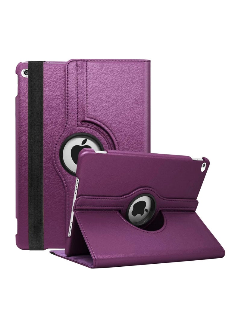 حافظة حماية دوارة لجهاز iPad 9.7 2018 2017 / iPad Air 2 - غطاء حماية بحامل يدور 360 درجة مع خاصية التنبيه التلقائي لجهاز iPad 9.7 بوصة (الجيل السادس، الجيل الخامس) iPad Air 2/ iPad Air 5/6 أرجواني - Image 1