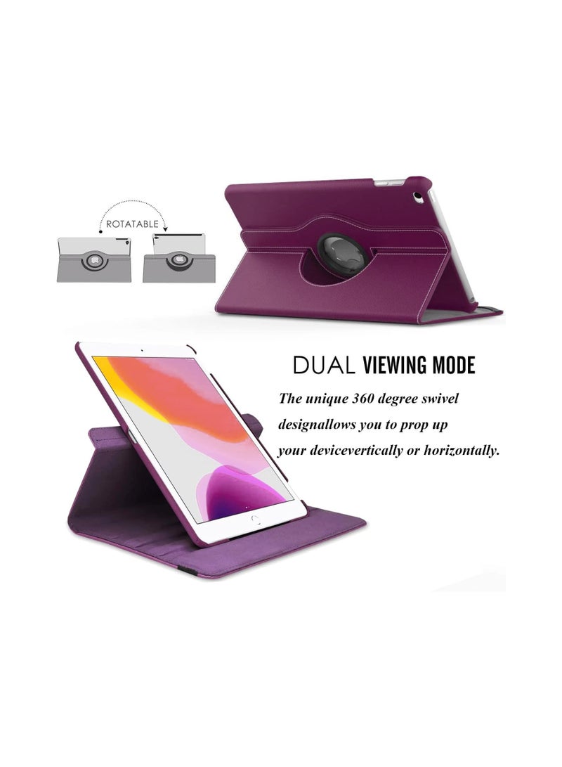 حافظة حماية دوارة لجهاز iPad 9.7 2018 2017 / iPad Air 2 - غطاء حماية بحامل يدور 360 درجة مع خاصية التنبيه التلقائي لجهاز iPad 9.7 بوصة (الجيل السادس، الجيل الخامس) iPad Air 2/ iPad Air 5/6 أرجواني - Image 4