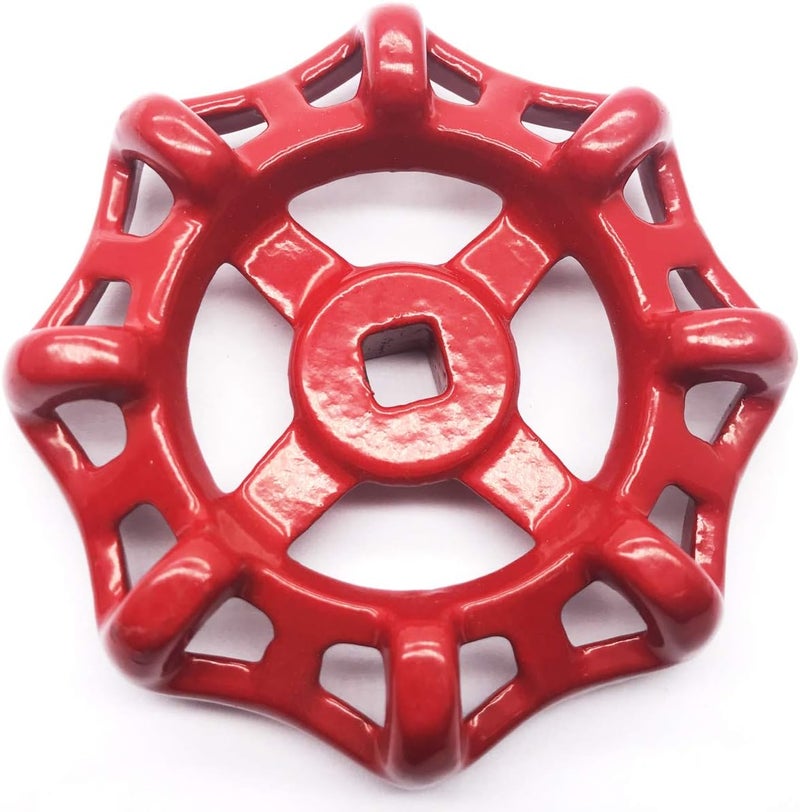 NGe 2PCS Replacement Gate Valve Handwheel - Red Metal Hose Bib Handle for 1.5 inch and 2 inch Valves - Image 1