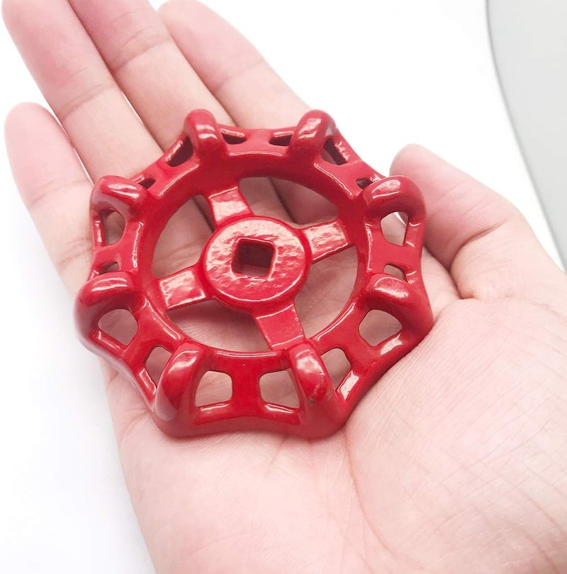 NGe 2PCS Replacement Gate Valve Handwheel - Red Metal Hose Bib Handle for 1.5 inch and 2 inch Valves - Image 3