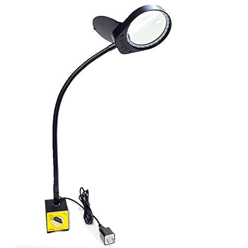 BiNFU LED Magnifying Lamp with Magnetic Base with Transformer 110v US Plug