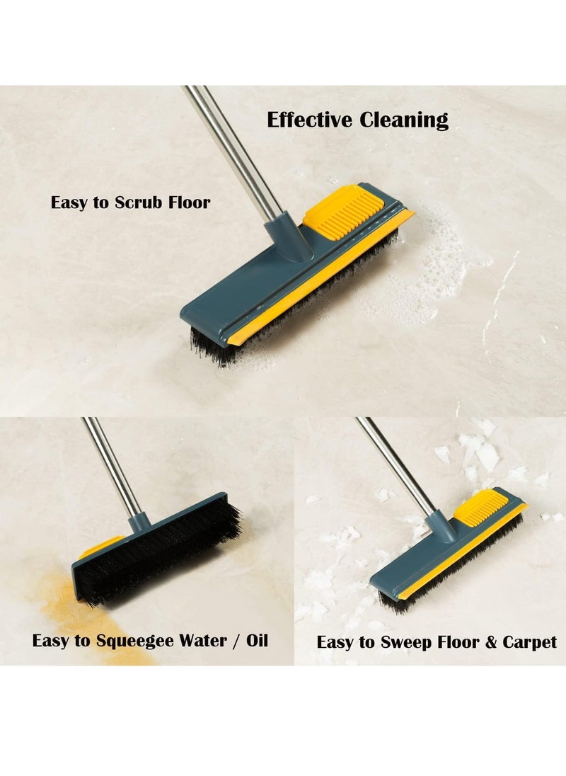 Cleaning Brush with Long Handle, 2 in 1 Floor Scrub Brush Stiff Bristle Brush Scrubber with Squeegee, Shower Scrubber Kit with 108cm Extendable Handle for Bathroom, Bathtub and Ceramic Tile - pzsku/Z4EA68D7FA46F9D10ED5EZ/45/_/1729751647/b7e7548d-0abc-44c2-8aa9-4e0e360cdb16