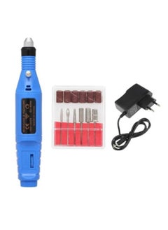 KIIUMI Electric Nail Drill，Professional Portable Nail File Kit ，With Nail Drill Bits, Sanding Bands for Acrylic Gel Nails，Salon or Home Use，Blue  - Image 2
