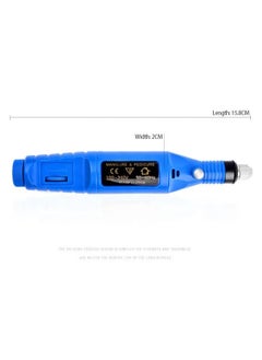 KIIUMI Electric Nail Drill，Professional Portable Nail File Kit ，With Nail Drill Bits, Sanding Bands for Acrylic Gel Nails，Salon or Home Use，Blue  - Image 3