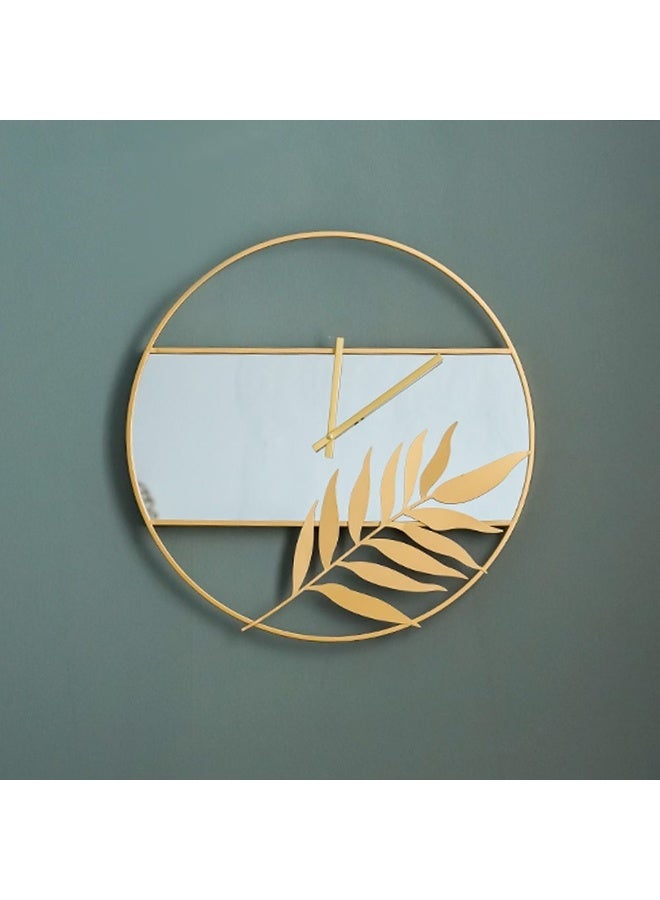 Cambridge Mirror Wall Clock Stylish Modern Design Sleek Mirror Finish Elegant Timepiece for Home or Office Decor Durable and Functional 60X60X4Cm Gold - Image 1