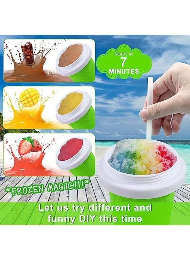 Arabest - Slushie Maker Cup,Magic Quick Frozen Smoothies Cup, Cooling Cup, Double Layer Squeeze Slushy Maker Cup, Homemade Milk Shake Ice Cream Maker  (blue） - Image 1