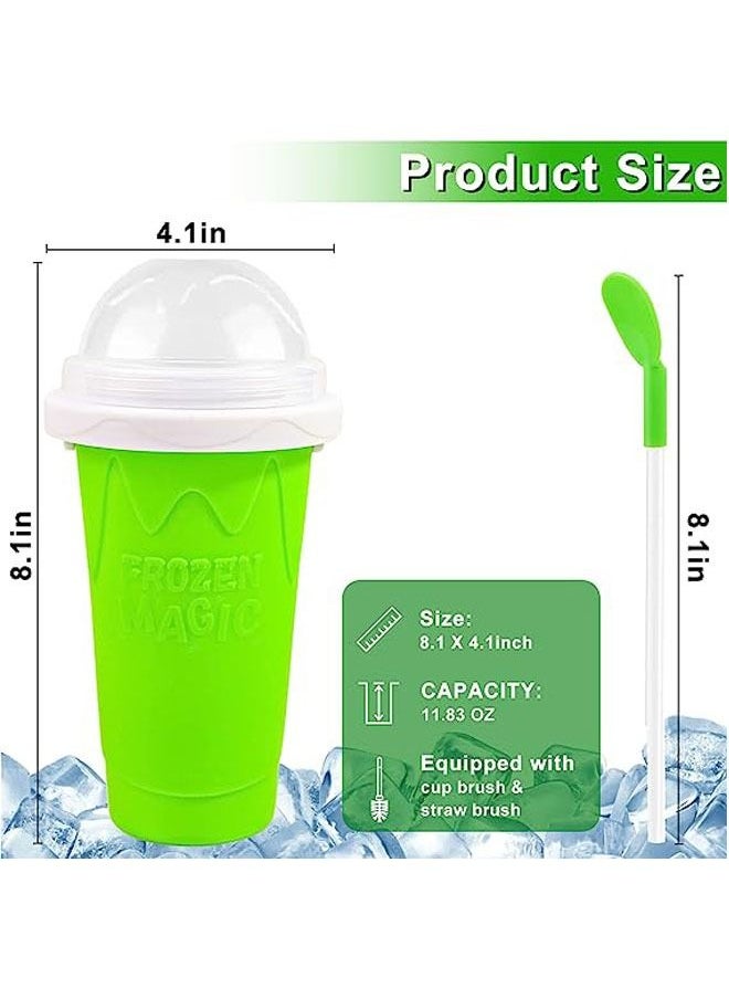 Arabest - Slushie Maker Cup,Magic Quick Frozen Smoothies Cup, Cooling Cup, Double Layer Squeeze Slushy Maker Cup, Homemade Milk Shake Ice Cream Maker  (blue） - Image 1