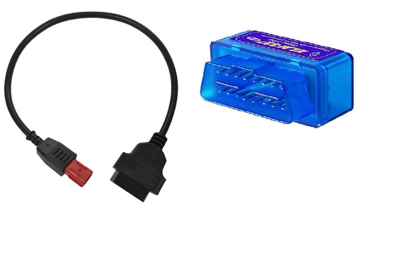 Mapout24 Elm 327 Bike OBD Cable Scanner Original Branded with 6 Month Free Replacement Warranty OBD 16 pin Female Connector to SMPL038 - Image 1