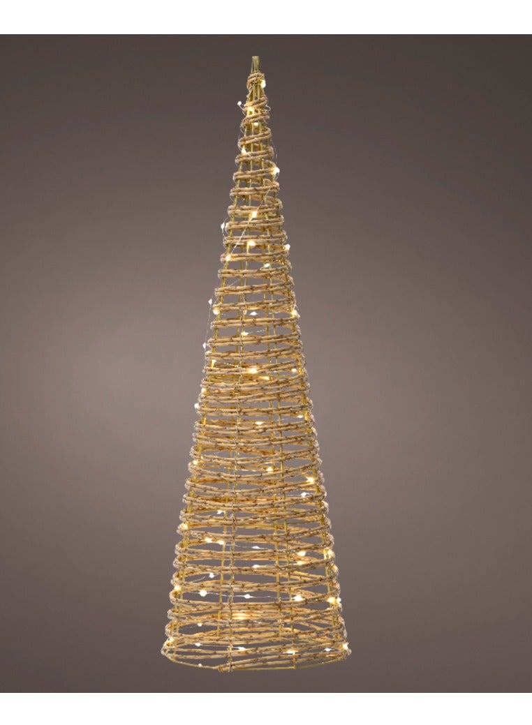 Kaemingk كون كايمينك لعيد الميلاد ميكرو ليد من الخوص ثابت دافئ أبيض 60 سم، قطعة واحدة - Image 1