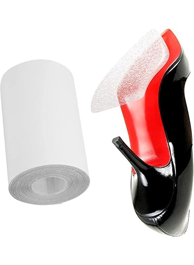 Anti-Slip Shoe Grip Sticker Crystal Clear Protector Slip Resistant Shoe Sole Cover Protector Self-Adhesive High Heels Shoe Grip Stickers (40 x 4 Inch, Transparent) - Image 1