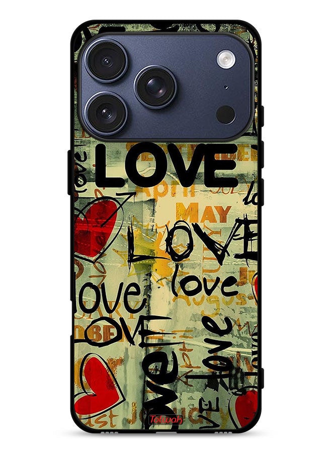 Tolwak Apple iPhone 17 Pro Protective Case Cover Love Tags - Image 1