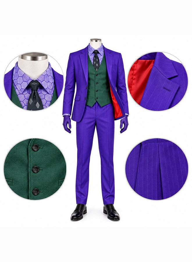 Kidzilla Adult Joker Villain costume-–  Suit-Style Jacket, Vest Look & Trousers for Halloween & Cosplay M - Image 5