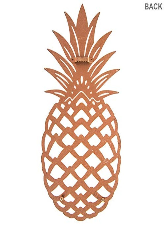 Everydecor Yellow Pineapple Metal Wall Hanging Art Decor for Home Office Living Room Bedroom Kitchen Bathroom Indoor and Otdoor Décor Accents - Image 2