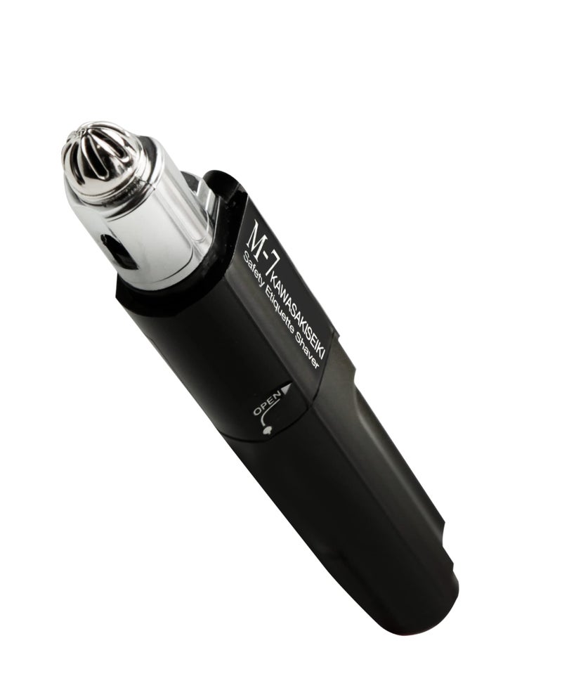 KAWASAKISEIKI KAWASAKISEIKI M7 Nose Hair Trimmer Multifunctional Nose Ears and Eyebrows Hair Trimmer for Men with Nickel Sterilized Coating and SelfCleaning Water Resistant Design Travel Pouch Included 