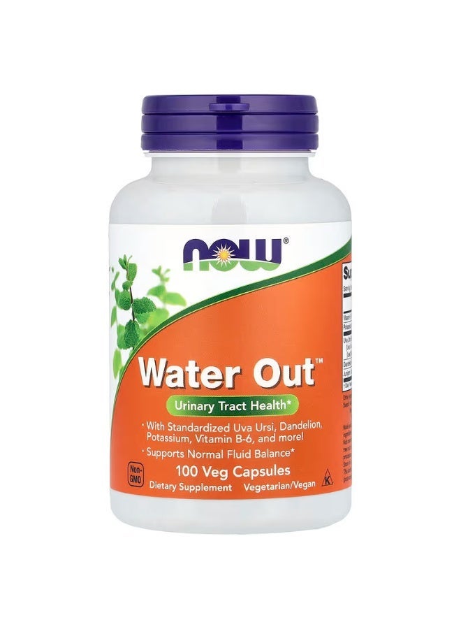 now Water Out Dietary Supplement 100 Veg Capsules - Image 1