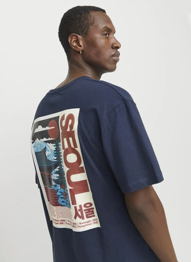 جاك اند جونز Jorseoul Graphic Crew Neck T-Shirt