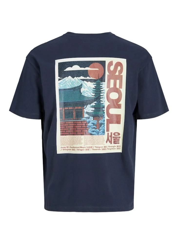 جاك اند جونز Jorseoul Graphic Crew Neck T-Shirt