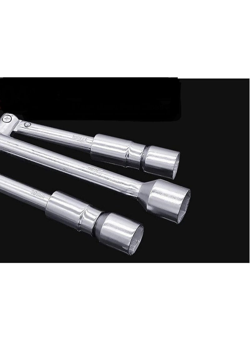 Foldable 4-Way Tire Wrench Tool – Heavy-Duty Steel Lug Nut Remover for Car & Truck Tire Change - Image 4