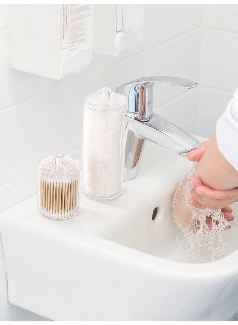 KHAJUL 3-Piece Dressing Table Makeup Organizer, Cotton Swab Holder Bathroom Container for Sorting and Storage  - Image 4