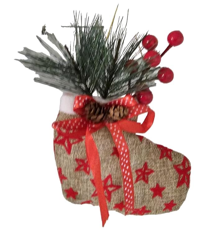 MPS MY PARTY SUPPLIERS MPS My Party Suppliers Set of 1pc Christmas Socks Hanging Ornaments Christmas Tree Decorations Items Santa Claus Toys Merry Christmas Santa Props Christmas Socks Decoration Ideas - Image 2