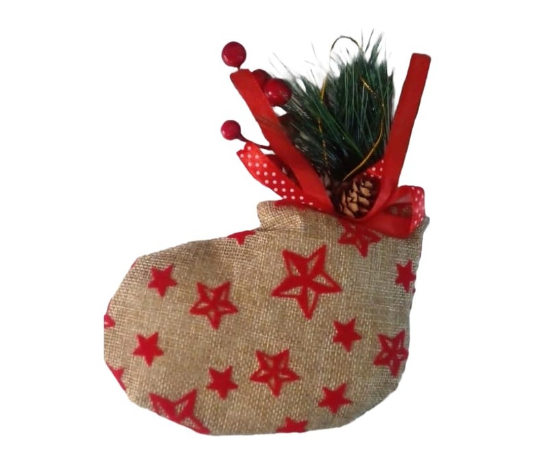 MPS MY PARTY SUPPLIERS MPS My Party Suppliers Set of 1pc Christmas Socks Hanging Ornaments Christmas Tree Decorations Items Santa Claus Toys Merry Christmas Santa Props Christmas Socks Decoration Ideas - Image 3