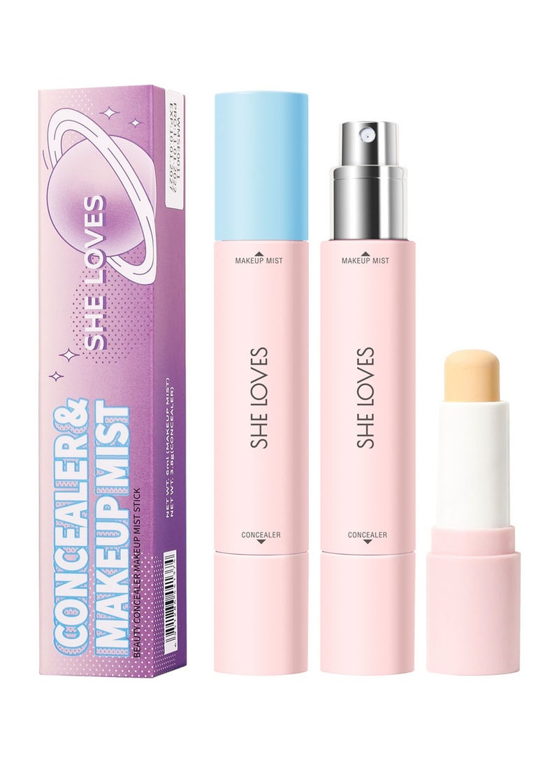 She Loves SHELOVES Concealer Setting Spray Set Concealer Oil Control Long Lasting Fixing Makeup No Makeup Removal Color Makeup  - Image 3