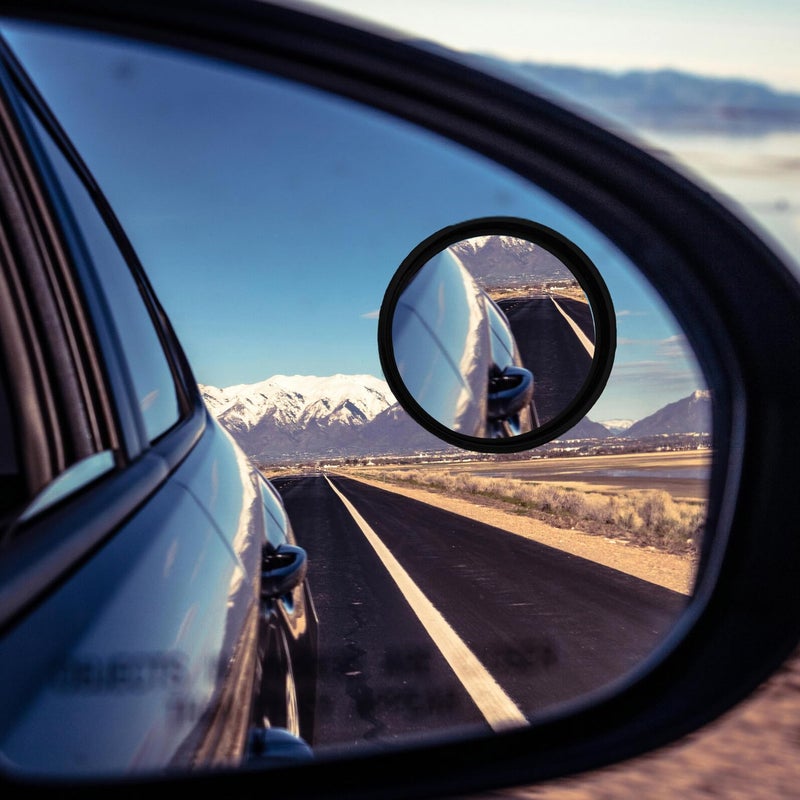 2pcs Round Convex Blind Spot Mirrors with Suction Cup Wide Angle Safety for Car Truck SUV - Image 5