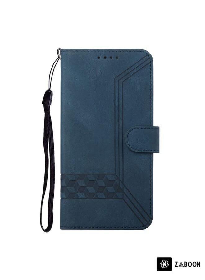 Zaboon Protective Case For OPPO Realme 7 Pro 5G Cubic Skin Feel Flip Leather  - Image 2