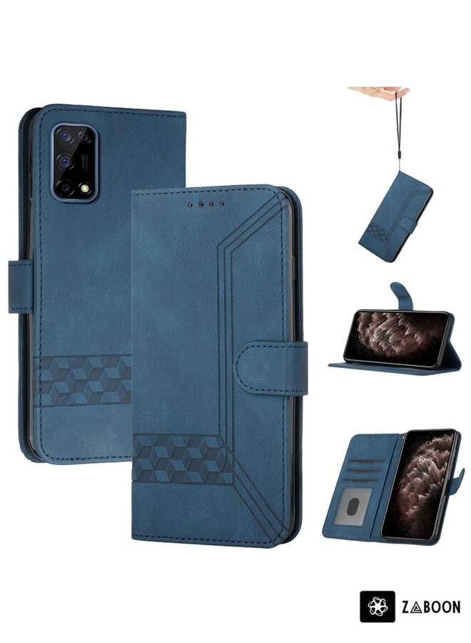 Zaboon Protective Case For OPPO Realme 7 Pro 5G Cubic Skin Feel Flip Leather  - Image 1
