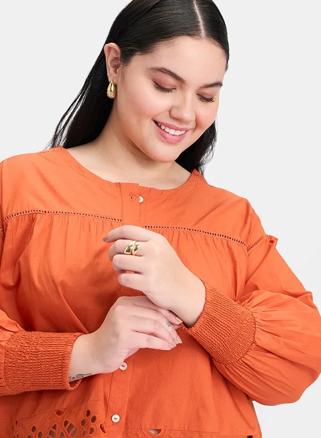 Virgio  VIRGIO 100% Cotton Scallop Blouse  | Best Price UAE