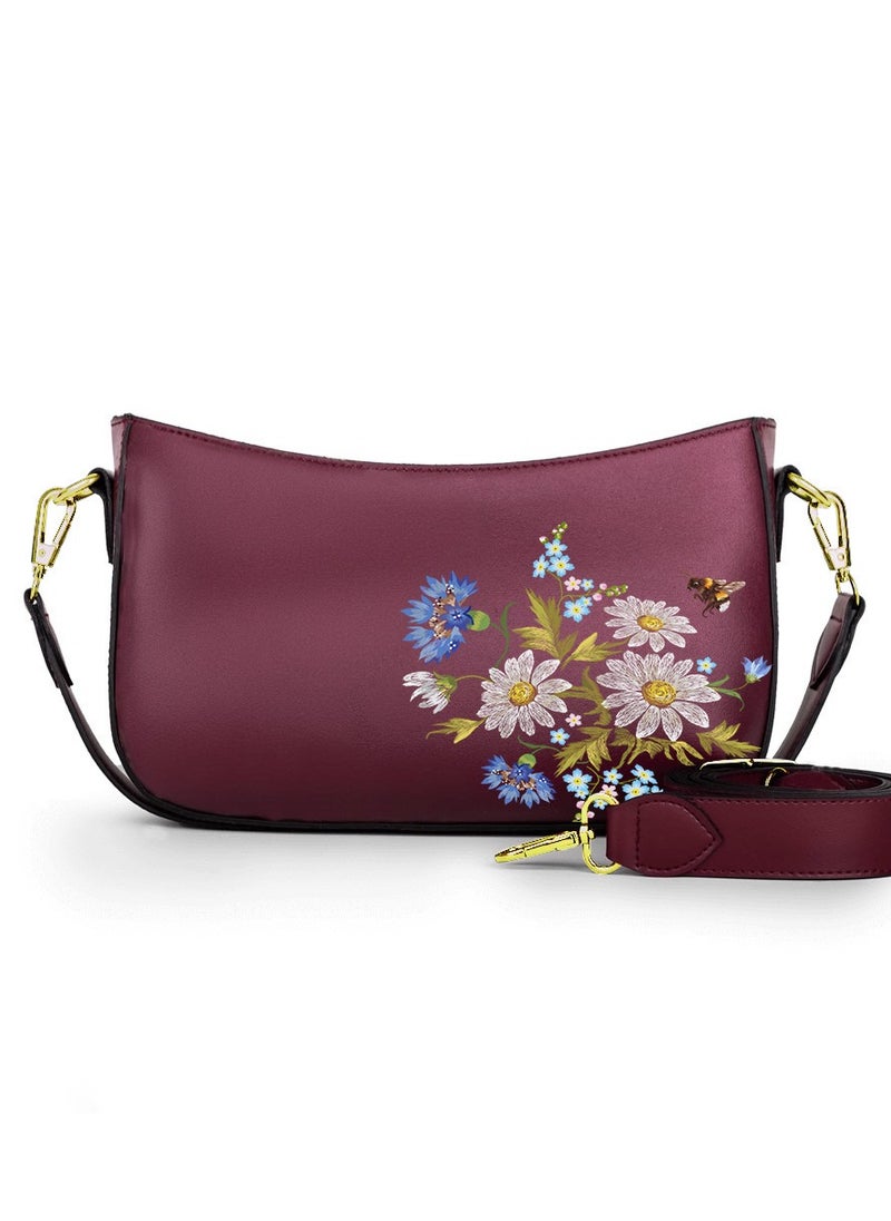 Tat 32-The Blue rose Crossbody bags burgundy  - Image 1