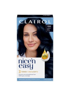 CLAIROL Nice'N Easy Permanent Hair Dye 1Bb Deepest Blue Black Hair Color Pack Of 1  - Image 1