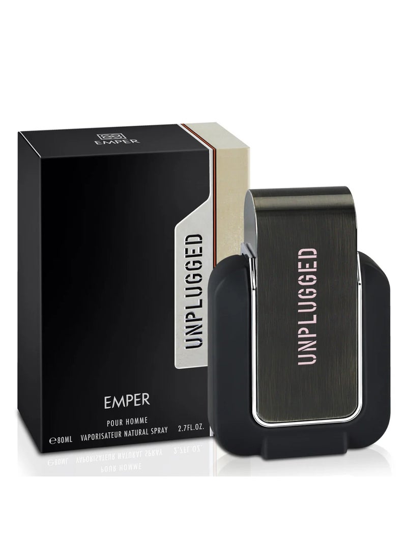 emper Unplugged Eau De Toilette For Men - 80 ML - Image 1