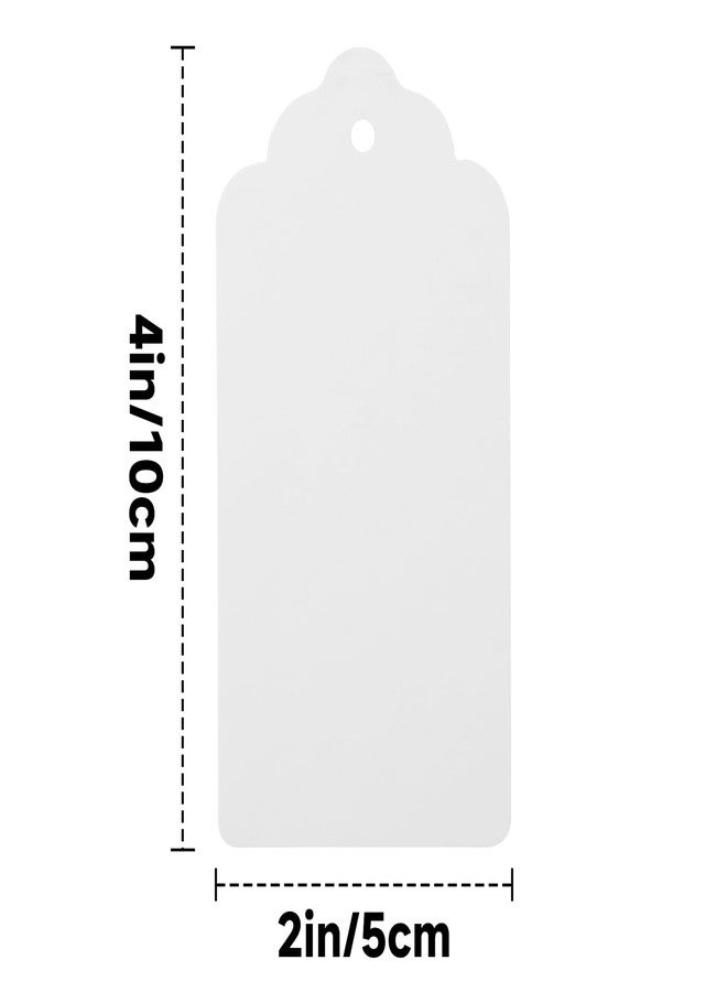 KINGLAKE White Gift Tags with String, Blank 2X4 Inch Tags for Presents, 50 Pcs - Image 2