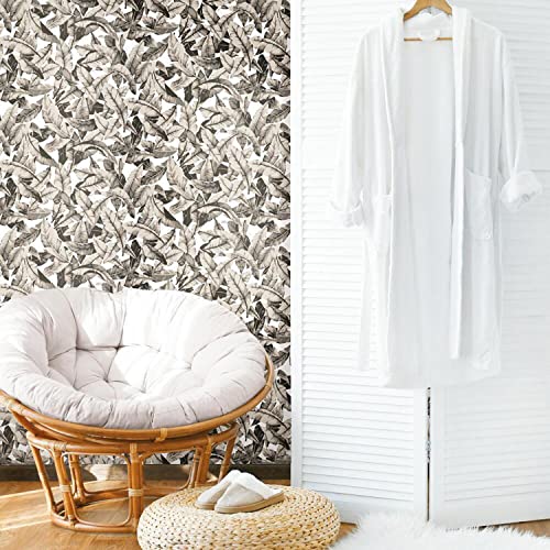 RoomMates RMK11256WP Tan Palm Peel and Stick Wallpaper - Image 3