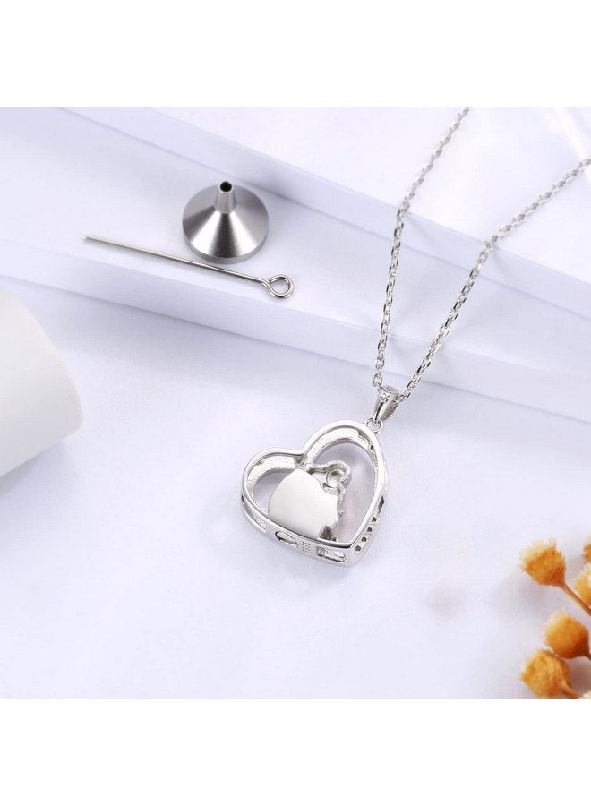 Apotie Sterling Silver Dog Urn Necklace for Pet Ashes - S925 Pet fur Cremation Memorial Keepsake Pendant Jewelry Gifts for Women Loss Puppy (Dog Urn Necklace) - Image 5