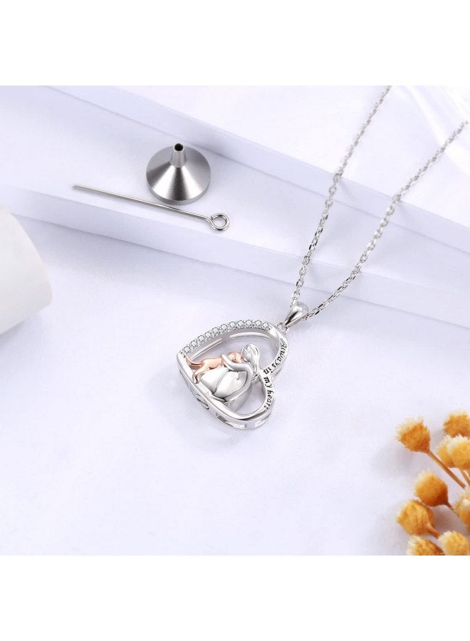 Apotie Sterling Silver Dog Urn Necklace for Pet Ashes - S925 Pet fur Cremation Memorial Keepsake Pendant Jewelry Gifts for Women Loss Puppy (Dog Urn Necklace) - Image 3