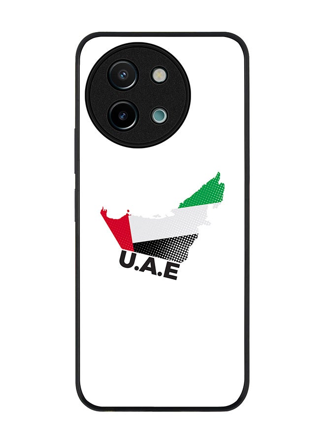 Stylizedd Rugged Black edge case for Vivo Y38 / Vivo Y58 / Vivo Y200i /Vivo T3x, Slim fit Soft Case Flexible Anti Drop TPU Gel Thin Cover -  UAE Map - Image 1