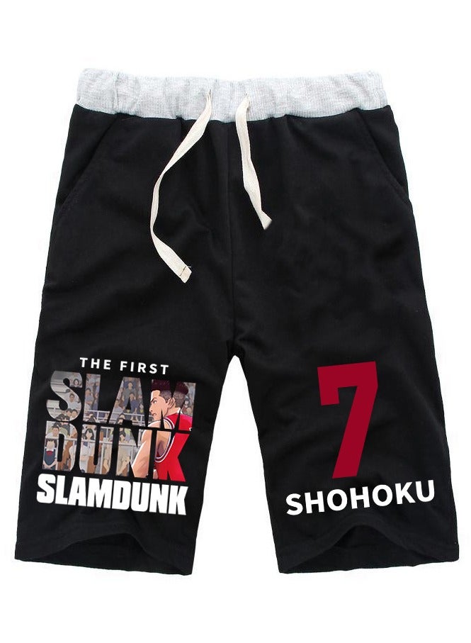 KUYING New Slam Dunk Master Printed Loose Five Point Casual Pants  - Image 1