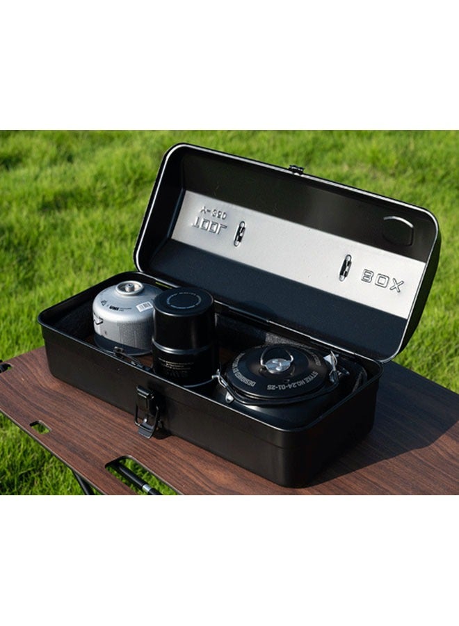 عام حقيبة تخزين أدوات خارجية محمولة لحقيبة التخييم والنزهة، صندوق تخزين أدوات معدنية، صندوق تخزين متنوع مع مقبض، إكسسوارات التخييم - Image 2