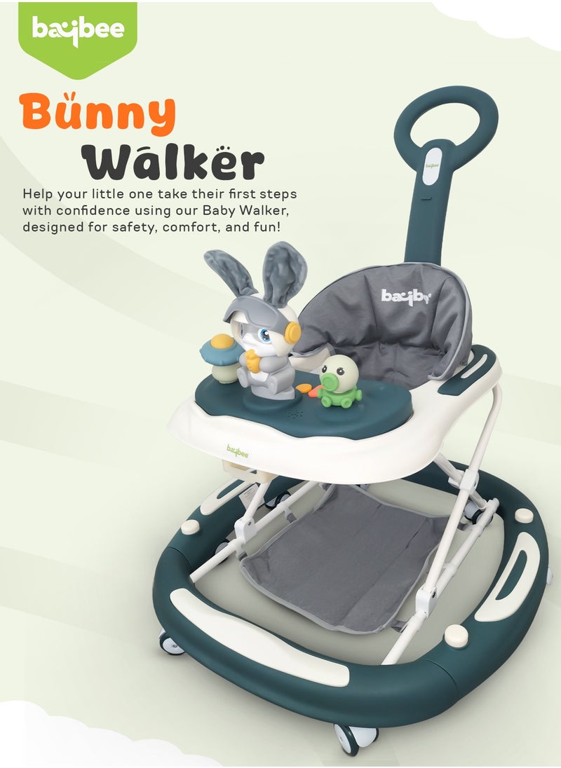 BAYBEE - 3-In-1 Baby Walker With Rocker Mode, Parental Push Handle, Musical Toy Bar, Adjustable Height, Footmat, 6 To 24 Months - Image 1