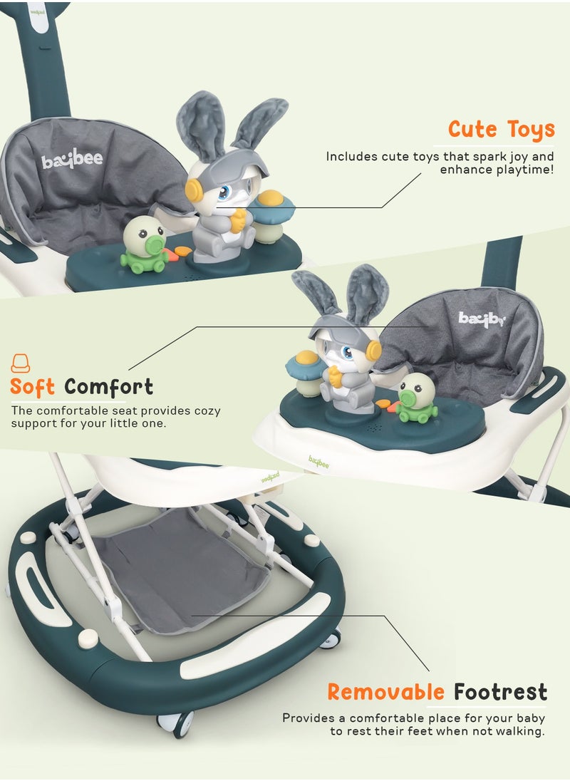 BAYBEE - 3-In-1 Baby Walker With Rocker Mode, Parental Push Handle, Musical Toy Bar, Adjustable Height, Footmat, 6 To 24 Months - Image 1