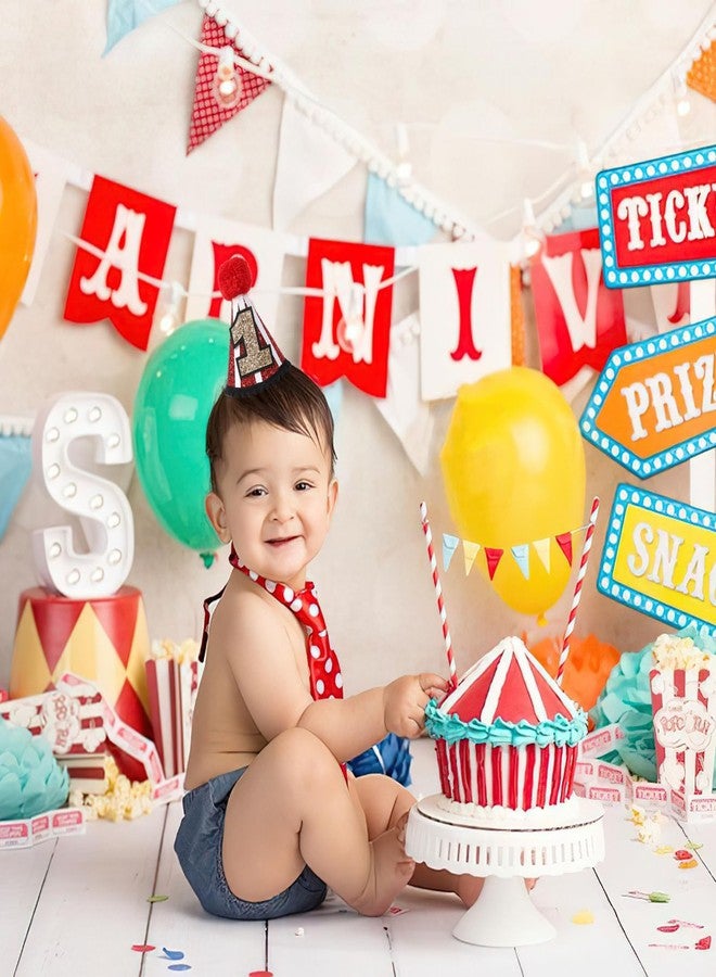 YOUAME Circus 1st Birthday Party Hat - Red Glitter Crown Outfit for Boys and Girls, Fun Carnival Themed Party Decor - Image 4