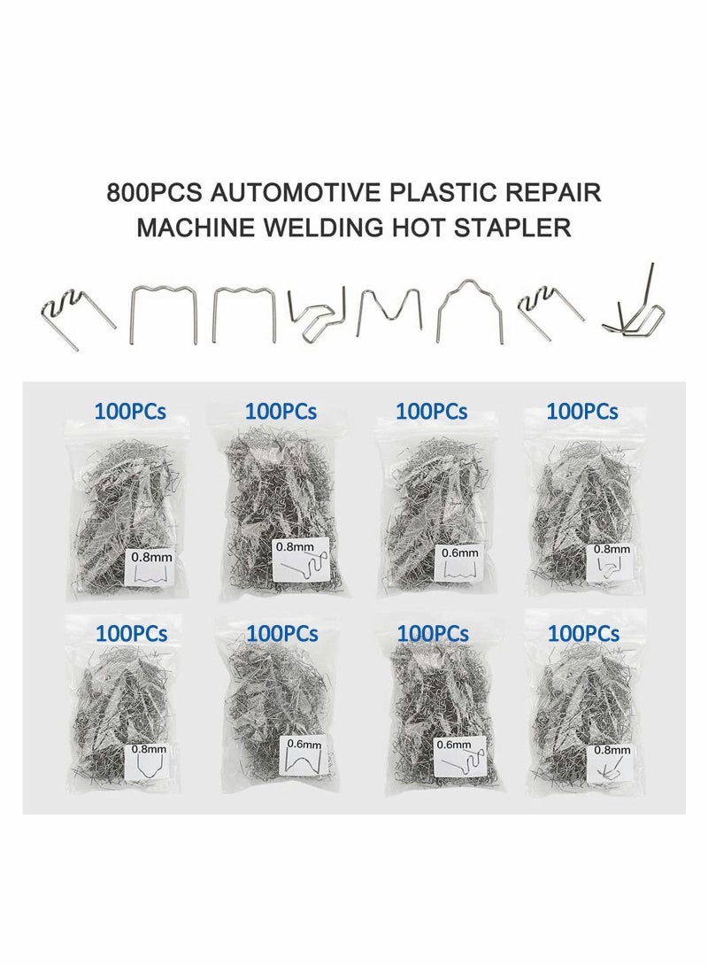 Y&D 800PCS Plastic Hot Staples with Box 8 Types Wave Flat M V Stapler for Car Bumper Repair Welding DIY Tool - Image 2