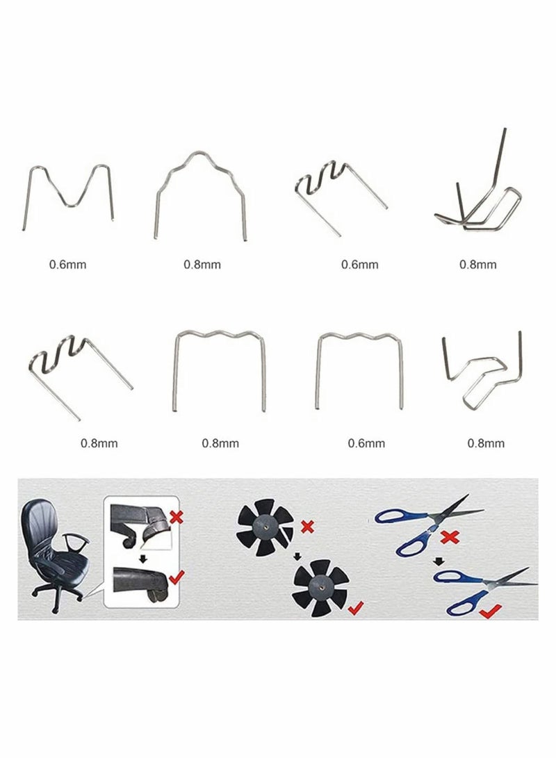 Y&D 800PCS Plastic Hot Staples with Box 8 Types Wave Flat M V Stapler for Car Bumper Repair Welding DIY Tool - Image 5