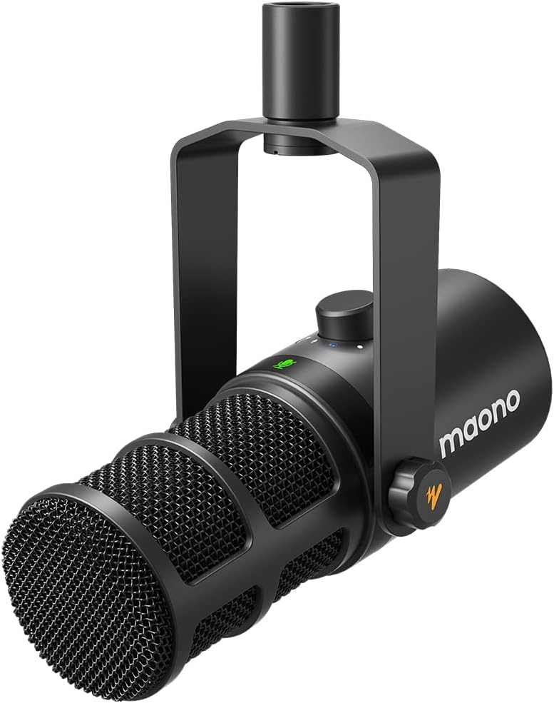 MAONO PD400X Dynamic Microphone - USB/XLR Podcast Microphone with Tap-to-Mute, Gain Knob, and Volume Control - Image 1